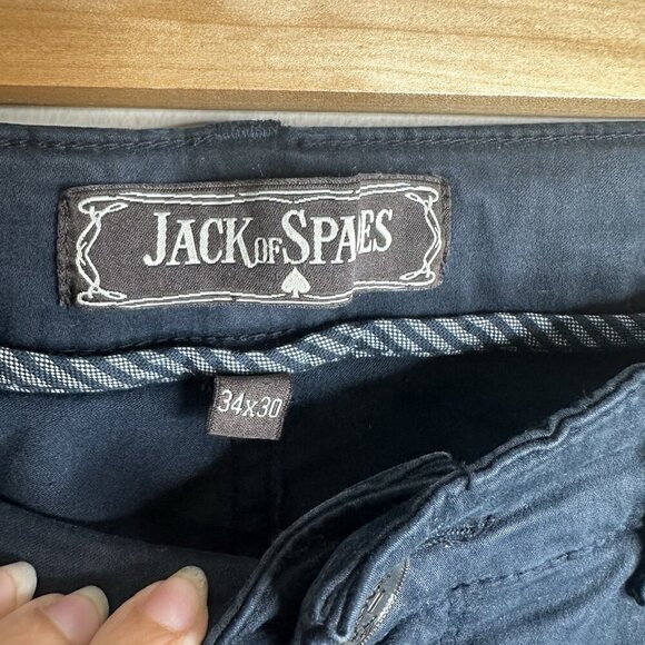 Jack of Spades High Roller Men’s Chino Pants Blue Sz 34x30 Straight Leg - Picture 3 of 12